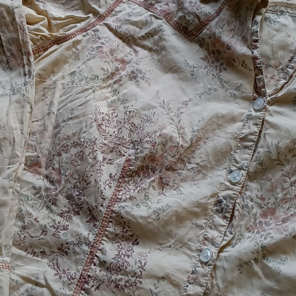 Y2K Arizona Jean Button Down Floral Western Shirt Cowgirl - L Juniors - Picture 7 of 16